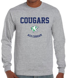 Classic Cougar Head Cotton Long Sleeve T Shirt
